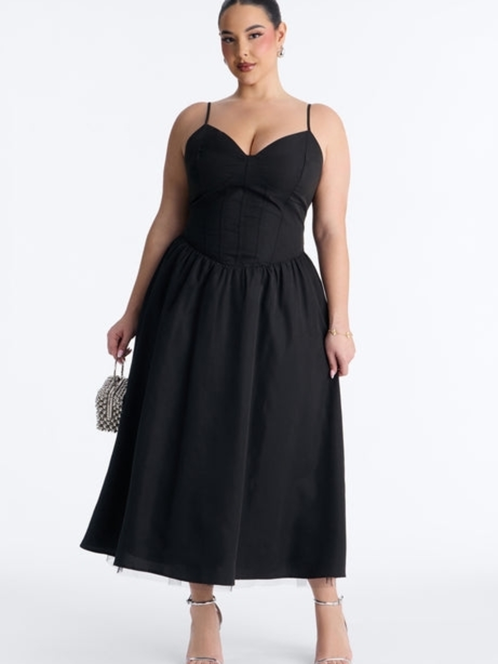 Flora Lace Up Midi Dress Fashion Nova Curve